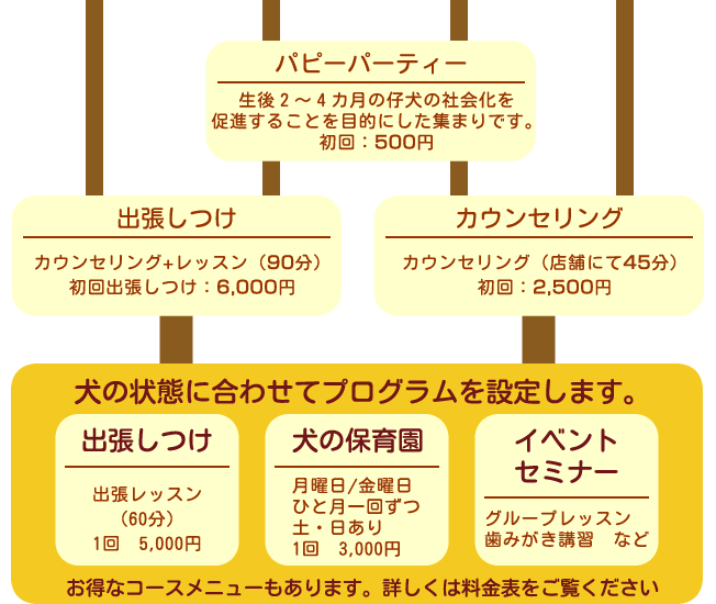 ドッグアカデミーの流れ